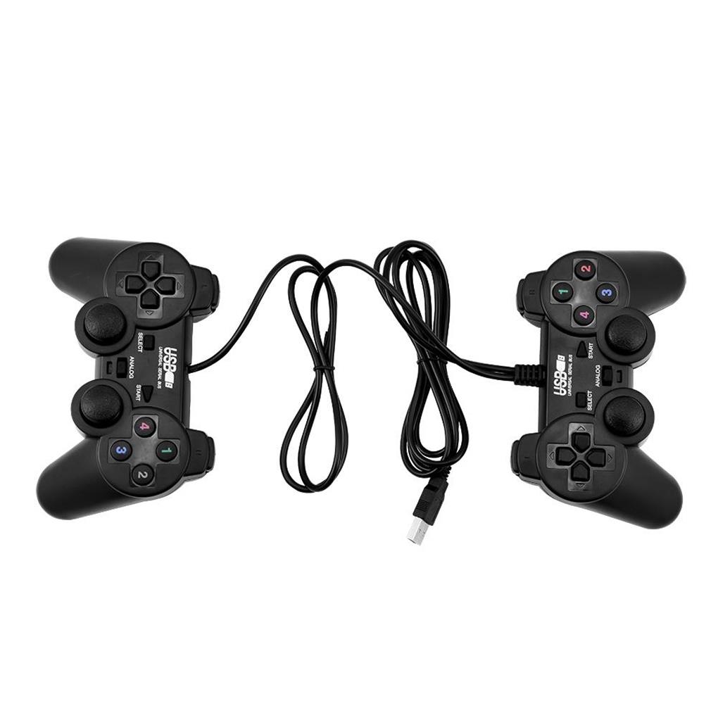 2PCS Universal USB Wired Game Controller Double Vibration Dual Joystick for PC - Walmart.com