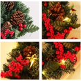 thumbnail image 3 of 40cm Pre-lit Christmas Wreath for Door with Lights, Lighted Artificial Wreath (16 inches), 3 of 5