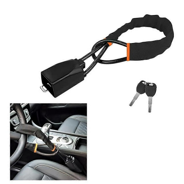 Anti-theft Seat Belt Lock Car Steering Wheel Lock Sturdy Anti-theft Device for Long-lasting Protection Fits Most Vehicles