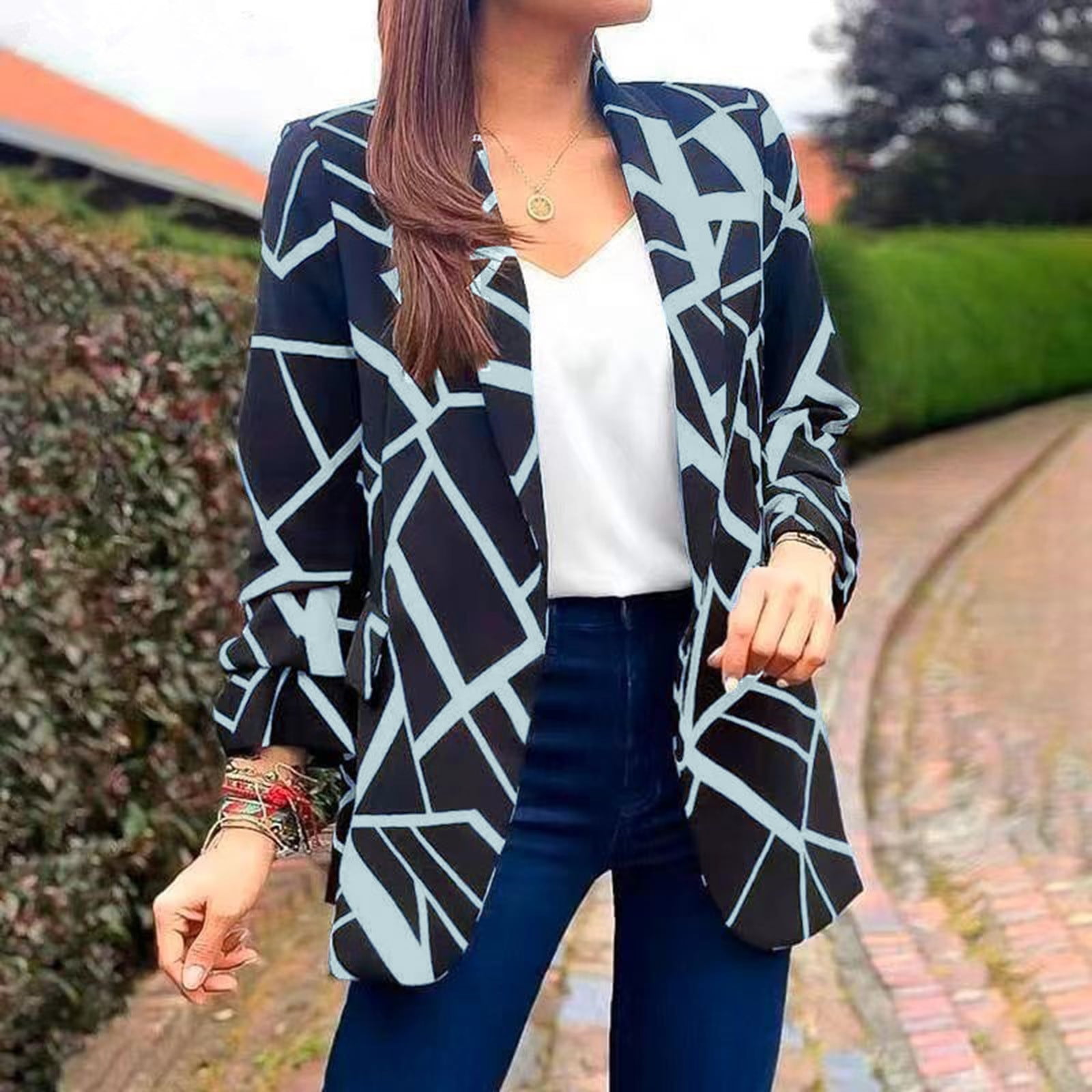 Corriee Womens Work Office Blazer Jacket Casual Lightweight Long Sleeve Open Front Outwear 