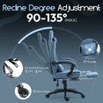 thumbnail image 6 of GOOSEA Fabric Gaming Chair with Pocket Spring Cushion, Breathable Computer Chair with Massage Lumbar Support and Footrest, High Back Office Chair for Adults, 300lbs, Blue, 6 of 7