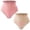 Pink,Beige, variant on Viadha Women's Cotton Underwear Comfortable Solid Color Large Size High Waist Warm Belly Hip Lift Thin Waist Panties Underwear