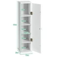 thumbnail image 2 of YYAo Bathroom Storage Cabinet, Toilet Storage Cabinet, Free Standing Toilet Paper Holder with 4 Shelves and Top Slot for Bathroom-White, 2 of 8