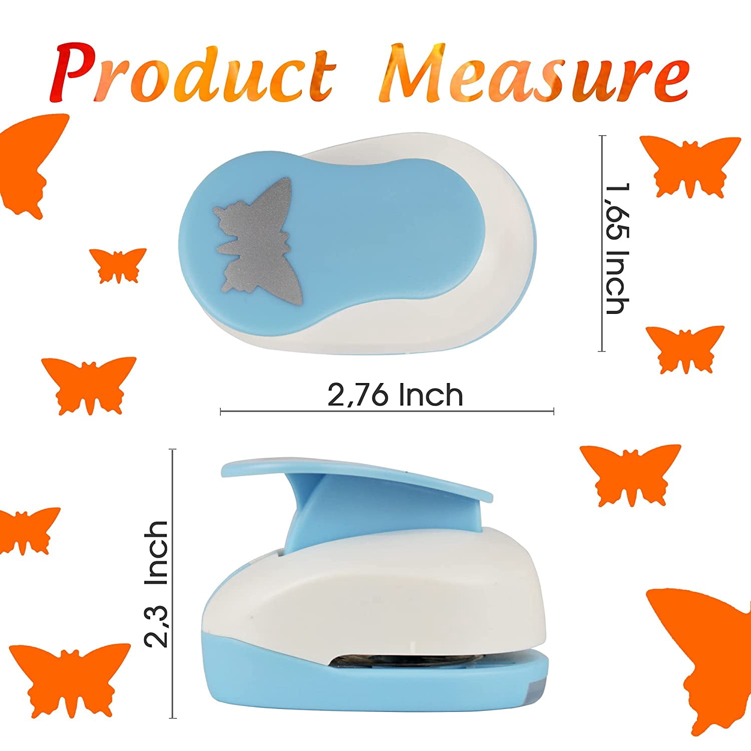 Butterfly Punch Cutter 1-inch, Paper Punches, Craft Lever Punch Handmade, Hole Shape for Paper Crafting, Scrapbook, Cards Decoration, DIY Arts.