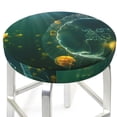 thumbnail image 3 of Balery Jelly Fish Velvet Round Bar Chair Cushion Cover Adjustable, Protects From Scratches And Stains, Soft & Washable Ideal For Wooden And Metal Stools - 13 Inch, 3 of 7