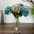 thumbnail image 5 of Limei 1 Bouquet 16.5In Artificial Hydrangea Silk Flowers Bouquet Faux Hydrangea Stems for Wedding Centerpieces Home Decor (Dark Blue), 5 of 7
