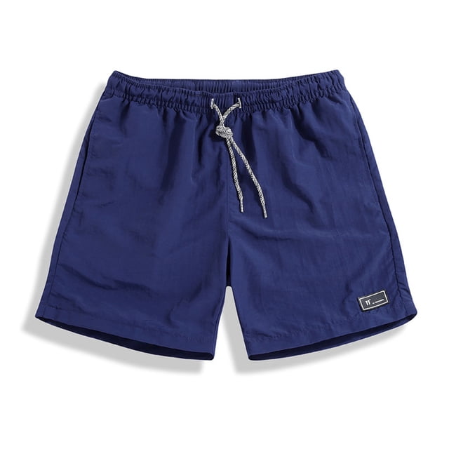 QUYUON Shorts de Cyclisme Hommes Shorts de Pyjama Réduction Shorts de Plage pour Hommes Shorts Cargo Hommes Shorts Décontractés Été Shorts à devant Plat Style M-1067, Bleu 3TG