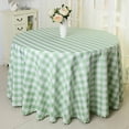 thumbnail image 2 of Round Tablecloth,Plaid Tablecloth With Lace,Polyester Table Cover For Hotel Restaurant Picnic Indoor And Outdoor Dining Garden Party-Light Green-240cm, 2 of 9