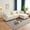 Beige, variant on Aphthongs 110.6" Modular Sectional Couch with Charging port,Corduroy L-Shaped Sofas Cloud Couch,Deep Seat Comfy Floor Sofa with Extra Pillows for Living Room Bedroom