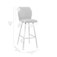 thumbnail image 6 of Tandy Black Faux Leather and Black Metal 26" Counter Stool, 6 of 11