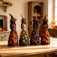thumbnail image 6 of Whimsical Autumn Witch Figurine, Fall Harvest Witch Tabletop Statue with Leaf Gown, Seasonal Resin Decor for Mantel Shelf, Thanksgiving & Christmas Home Decor, Autumn Ember, 6 of 6