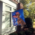 thumbnail image 2 of Natural Ear Red and Tan Doberman Pinscher USA American Flag Canvas House Size, 2 of 5