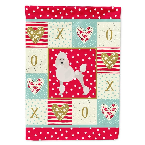 Carolines Treasures CK5880GF Poodle Love Flag Garden Size Small multicolor