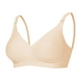 thumbnail image 3 of Sopiago Womens Seamless Bra No Underwire Comfort Push Up Bras Buttery Soft Wireless Bralette Full Coverage Sport Everyday Bra Beige,L, 3 of 3
