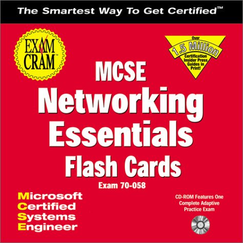 Pre-Owned MCSE Networking Essentials Exam Cram Flash Cards: Exam: 70-058, 9781576105023, 1576105024, Paperback, First Edition edition