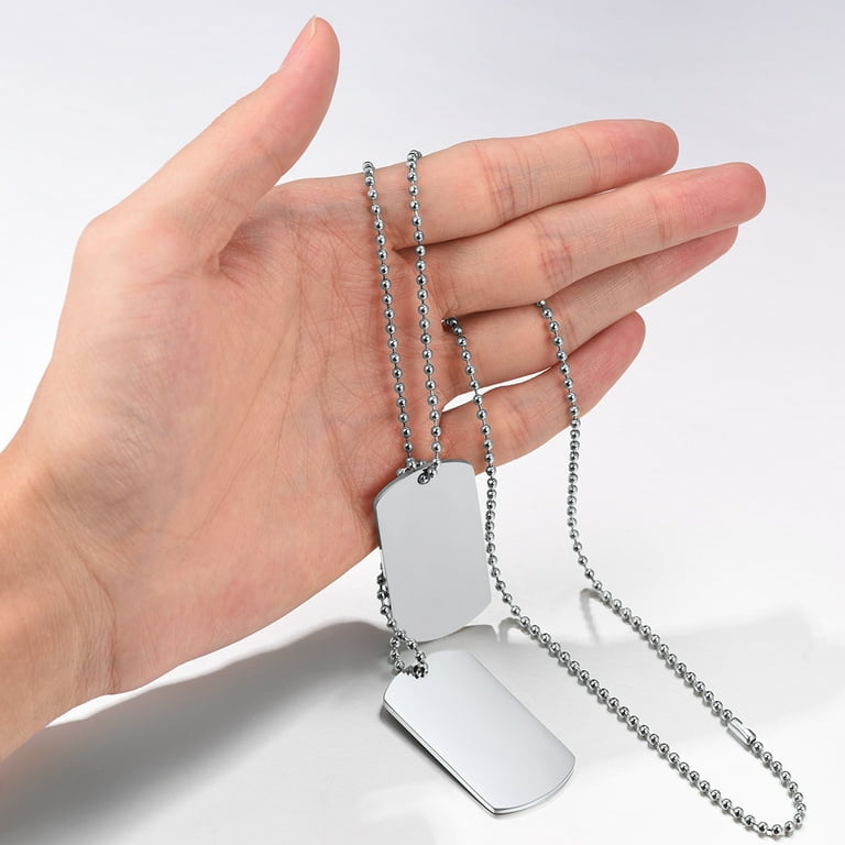 FindChic Dog Tags Necklace for Men, Military Dog Tag Pendant FindChic Dog Tags Necklace for Men, Military Dog Tag Pendant