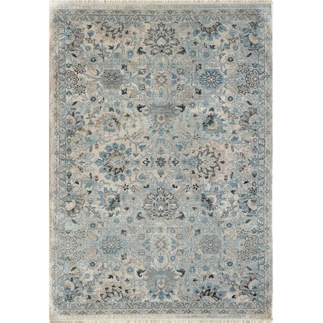 Dynamic Rugs JN7106883100 Tapis Rectangulaire Transitionnel 6 Pi. 7 Po. x 9 Pi. 2 Po. Juno 6883 - 100 Crème