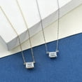 thumbnail image 4 of Pompeii 3/4 Ct Emerald Cut Sideways Lab Grown Diamond Pendant 14k Gold Necklace (H,VS1), 4 of 5