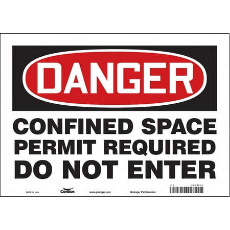 

Condor Safety Sign 10 inx14 in Vinyl 465M23