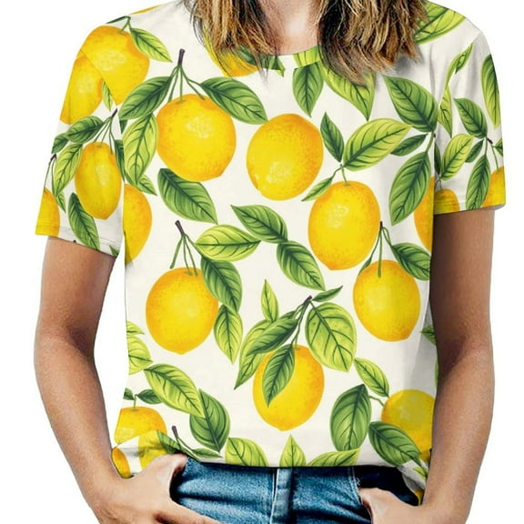 Lemon T Shirts Basic T-Shirt Short Sleeve Ladies Tee Shirt Summer Graphic Clothing