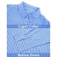 thumbnail image 5 of FEOYA Women Striped Blouses Button Down Shirts Long Sleeve Shirt Office Work Shirt Casual Fashion Button Up Tops XXL, 5 of 7