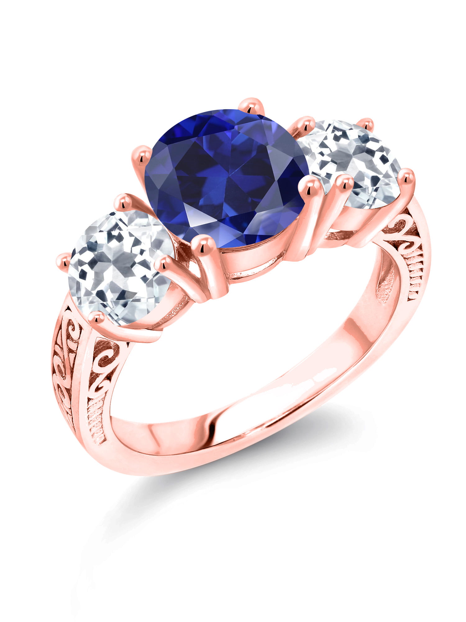 4.30Ct Oval Cut Blue Sapphire Halo Engagement Wedding Ring 14K White Gold Finish 