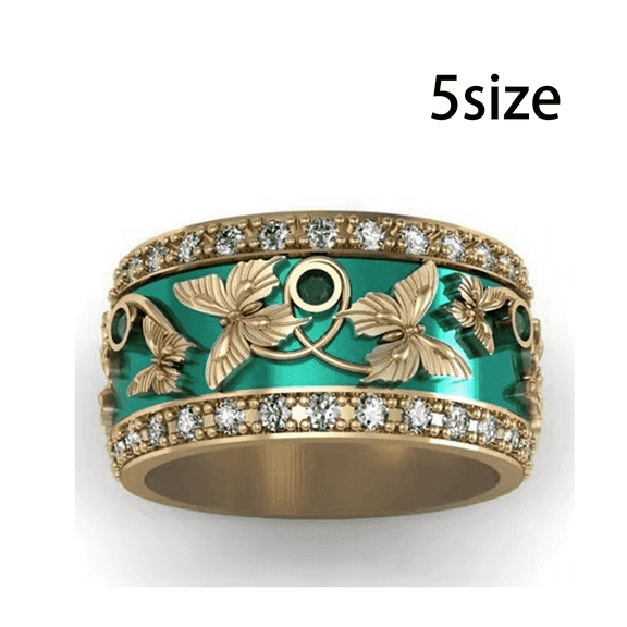 DESIGNICE Promise Rings Animal Print Stackable Rings Luxurious Stainless Steel Rings Size 5