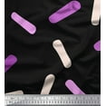 thumbnail image 1 of Soimoi Black Cotton Voile Fabric Brush Stroke Abstract Fabric Prints By Yard 56 Inch Wide, 1 of 3
