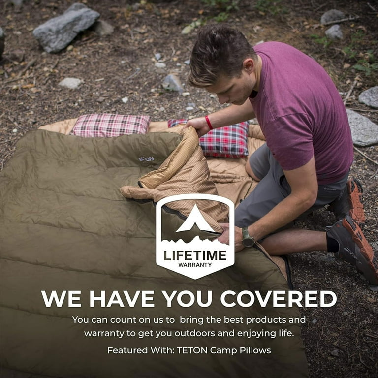 TETON Sports Mammoth 0F Double Mummy Sleeping Bag for Cold