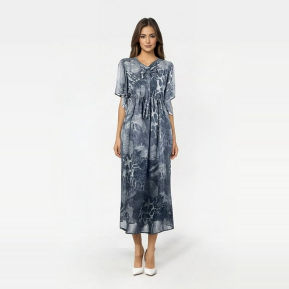 MISS Maternity Nursing Dress with Hidden Zippers – Comfortable Breastfeeding Maxi Frock for Pregnancy & Postpartum Wear