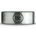 thumbnail image 2 of Tungsten Horoscope Aquarius Band Ring 8mm Men Women Comfort Fit Brushed Gray Flat Cut Black Polished, 2 of 4