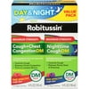 Robitussin Maximum Strength Cough + Chest Congestion DM and Maximum Strength Nighttime Cough DM, Cough Medicine for Adults, Berry Flavor - 4 fl oz Bottles