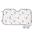 thumbnail image 2 of Picia Cute Poodle Dog Curved Windshield Sunshade Accordion Folding Style Auto Shade for Car Truck SUV Van Blocks UV Ray Sun Visor Protector -Small, 2 of 7