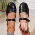 thumbnail image 2 of HAJWOH Mary Jane Shoes Women 2026 Slip on Dressy Ballet Shoes for Women Non-Slip Trendy Flats for Office Casual Work Black 40, 2 of 5