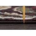 thumbnail image 4 of Transitional Area Rug (5'3'' Round) Floral Brown, Red Indoor Round Easy to Clean, 4 of 6