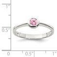 thumbnail image 2 of 925 Sterling Silver Pink Round Cubic Zirconia Cz Ring, 2 of 6