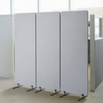 thumbnail image 1 of VEVOR 2FT Room Divider 3 Panel PET Polyester Soundproof Privacy Screen Grey, 1 of 9