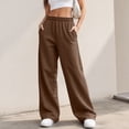 thumbnail image 5 of Nestiefly Womens Sweatpants Casual Wide Leg Baggy Lounge Pants | Sweat Pants for Women, Elastic Waisted with Pockets, Loose Soft Joggers Coffee S, 5 of 8