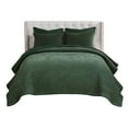 thumbnail image 6 of Greenland Home Velvet Crush Textured Plush Solid Color Coverlet Set, All Ages, 2-Piece Twin, Forest, 6 of 9
