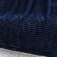 thumbnail image 2 of Brooklyn Loom Corduroy Blue Full/Queen 90x90 Blanket, Textured Solid Color, Adult Bedding, Oeko-TEX Certified, 2 of 7