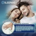 thumbnail image 5 of Sleepavo Memory Foam Pillows Queen Size Set of 2 - Cooling Bed Pillows for Sleeping - Back, Stomach, Side Sleeper Firm, Comfy Cool Shredded - 2 Pack, Rayon Derived from Bamboo for Adult, Teen, Kids, 5 of 7