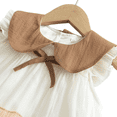 thumbnail image 5 of LYMAYTER Girls Casual Dress Toddler Mesh Tiered Sleeveless Dress Little Girls Contrast Collar Lightweight Summer Wear, 5 of 8