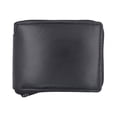 thumbnail image 2 of Zippered Bifold Leather Wallet W/Removable Plastic Inserts in Leather Casing W/Snap Enclosure 56, 2 of 19