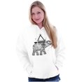 thumbnail image 3 of Spiritual Animal Elephant Triangle Unisex Plus Fleece Graphic Hoodie Brisco Brands 4X, 3 of 5