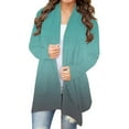 thumbnail image 2 of NIUREDLTD Women's Cardigan Long Sleeve Cardigan For Women Gradient Open Front Cardigan Lightweight Cardigans Cardigan Sweaters For Women Mint Green 2XL, 2 of 5