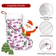 thumbnail image 5 of Balery Orchids Flowers Pattern Christmas Stockings with Initials, 18" Large Knit Christmas Stocking,Xmas Stocking for Kids, Holiday and Family Stocking, 5 of 7