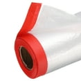 thumbnail image 4 of Pre-Taped Masking Film, 3.6ft x 66ft High-Tack Painters Tape Plastic Drop Cloth with High-Tack Painters Tape for Painting Protection Red 4Pcs, 4 of 6
