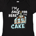 thumbnail image 4 of Inktastic Im Only Here for the Cake with Cake Slice Illustration Boys Baby Bodysuit, 4 of 5