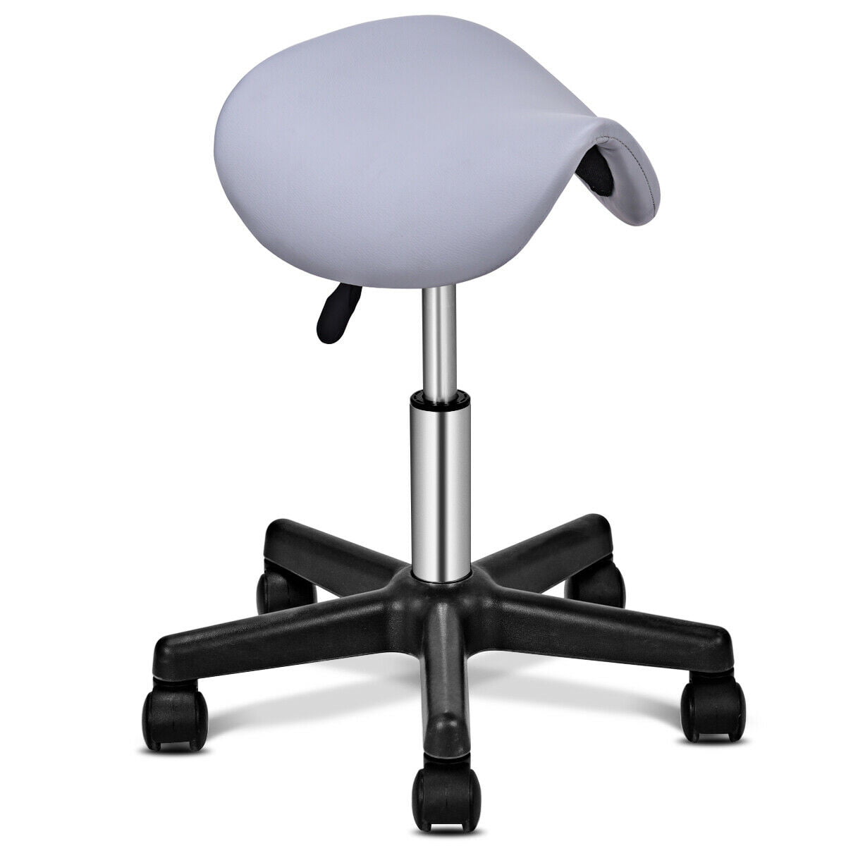 2PCS Adjustable Home Office Saddle Salon Hydraulic Massage Chair Bar Stools US 