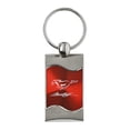 thumbnail image 1 of Ford Mustang in Script Keychain & Keyring - Red Wave, 1 of 2